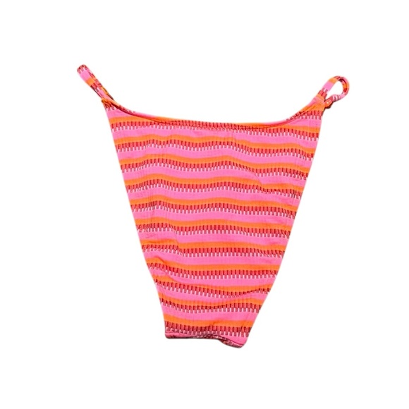 Striped Pink and Orange Bikini Bottom - Picture 5 of 8